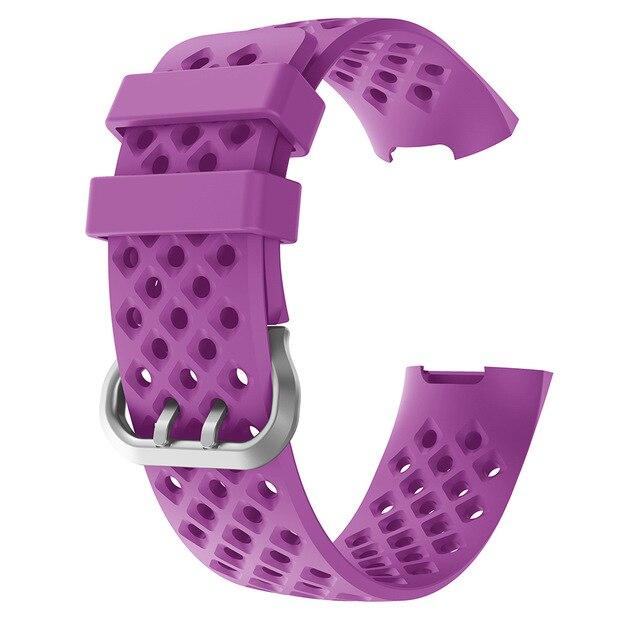 Pack 4 bracelets de sport compatibles avec fitbit charge 4 bandes et fitbit  charge 3 bandes bracelets de remplacement en silicone s
