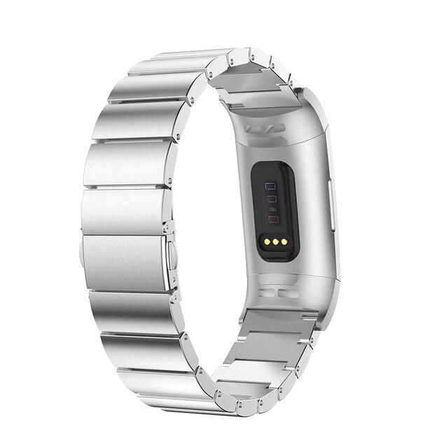 For Fitbit Charge 3 and Charge 4 | Retro Steel Band | 4 Colors Available