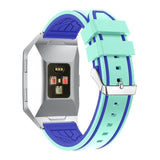 For Fitbit Ionic | Striped Silicone Band | 12 Colors Available