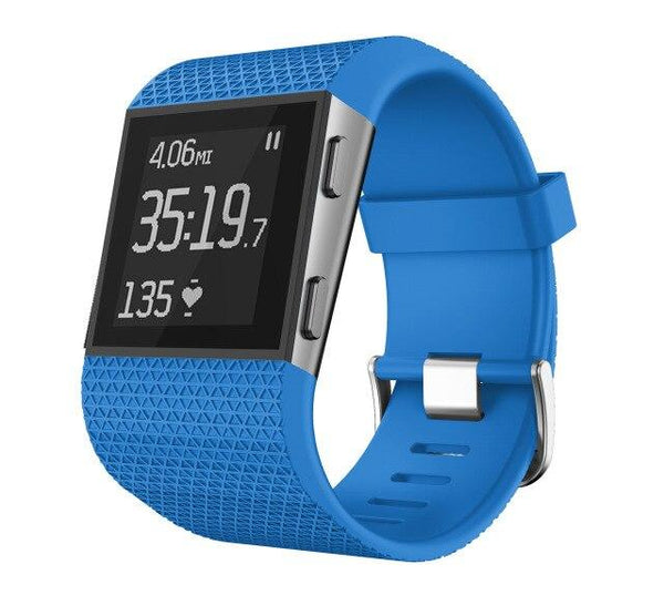 For Fitbit Surge | Grained Silicone Band | Sky Blue