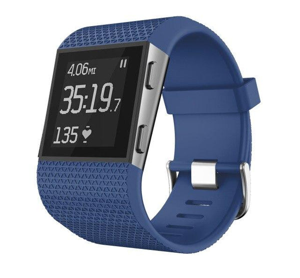 For Fitbit Surge | Grained Silicone Band | Deep Blue