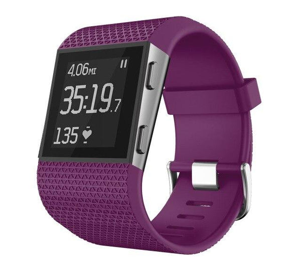 For Fitbit Surge | Grained Silicone Band | Deep Purple