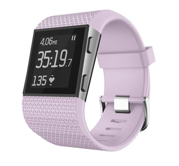 For Fitbit Surge | Grained Silicone Band | Light Purple