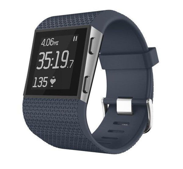 For Fitbit Surge | Grained Silicone Band | Rock Blue