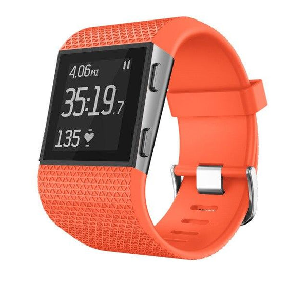 For Fitbit Surge | Grained Silicone Band | Orange