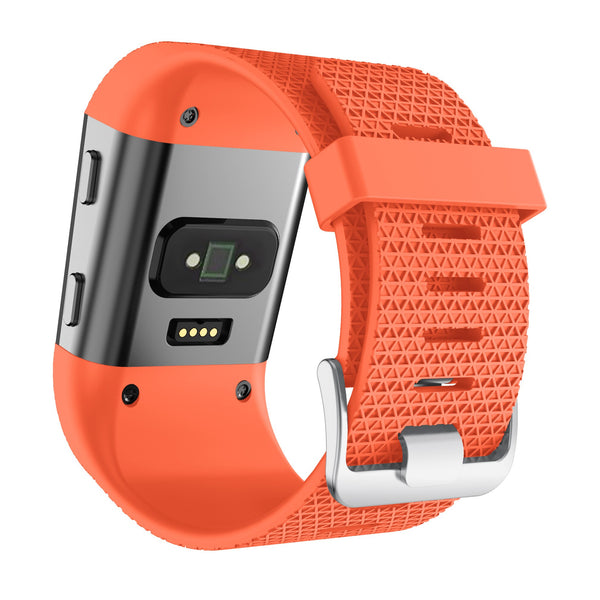 For Fitbit Surge | Grained Silicone Band | Orange