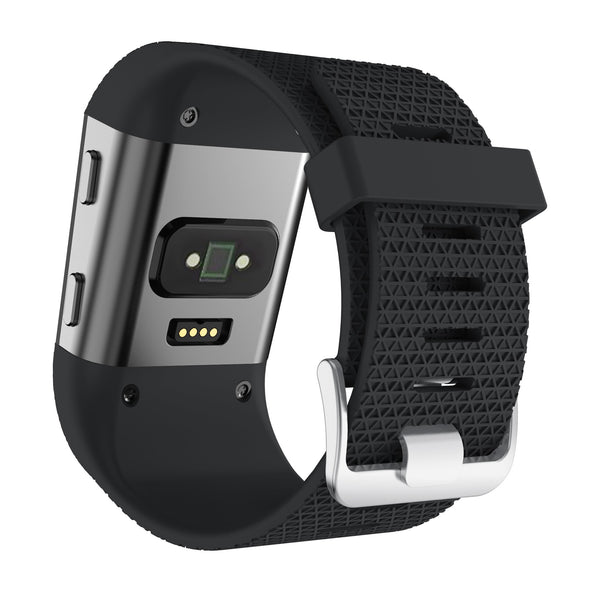 For Fitbit Surge | Grained Silicone Band | Black