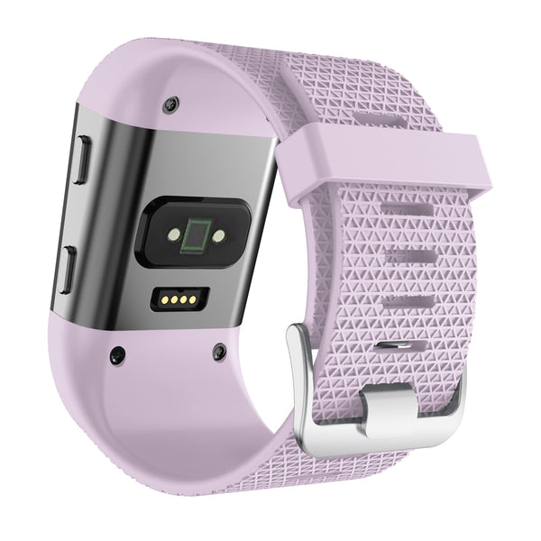 For Fitbit Surge | Grained Silicone Band | Light Purple