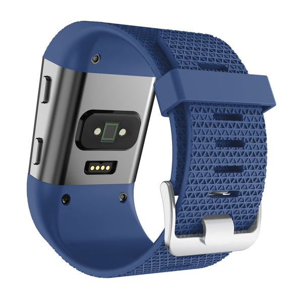 For Fitbit Surge | Grained Silicone Band | Deep Blue