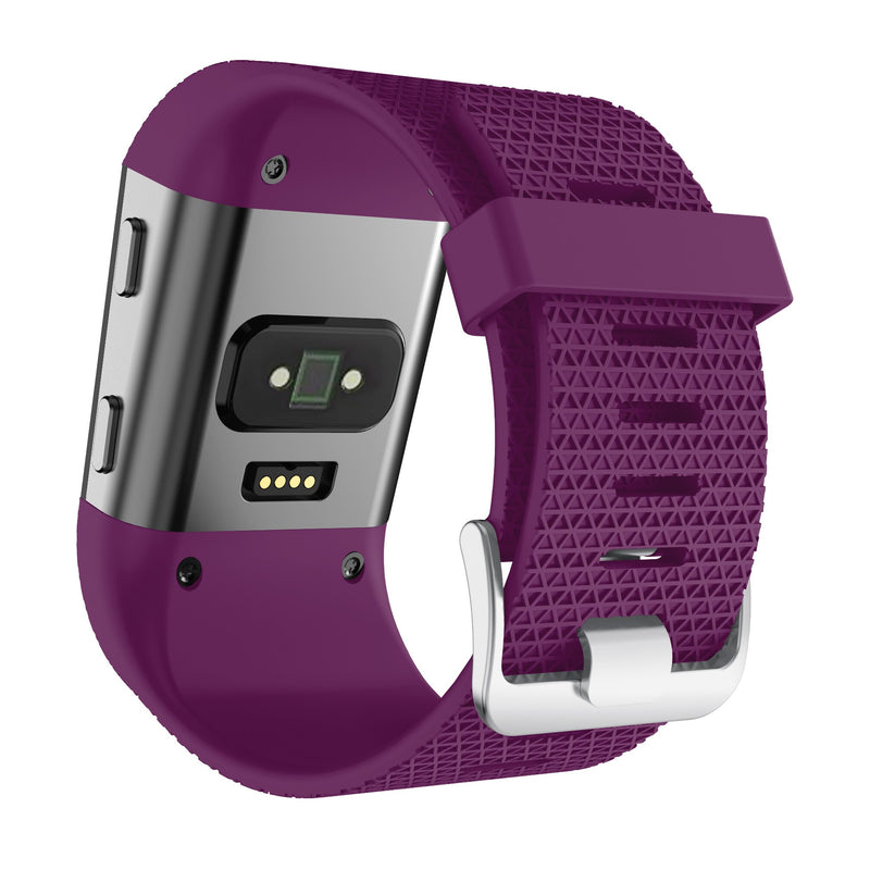 For Fitbit Surge | Grained Silicone Band | Deep Purple