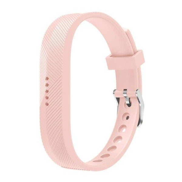 For Fitbit Flex 2 | Grained Silicone Band | Light Pink