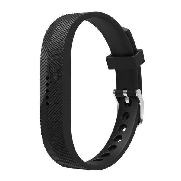 For Fitbit Flex 2 | Grained Silicone Band | Black