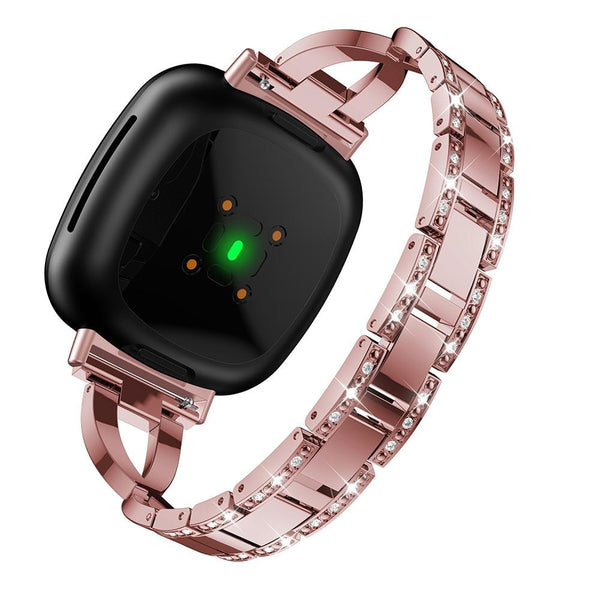 For Fitbit Sense/Sense 2 and Versa 3/Versa 4 | Glamorous Steel Band | 5 Colors Available