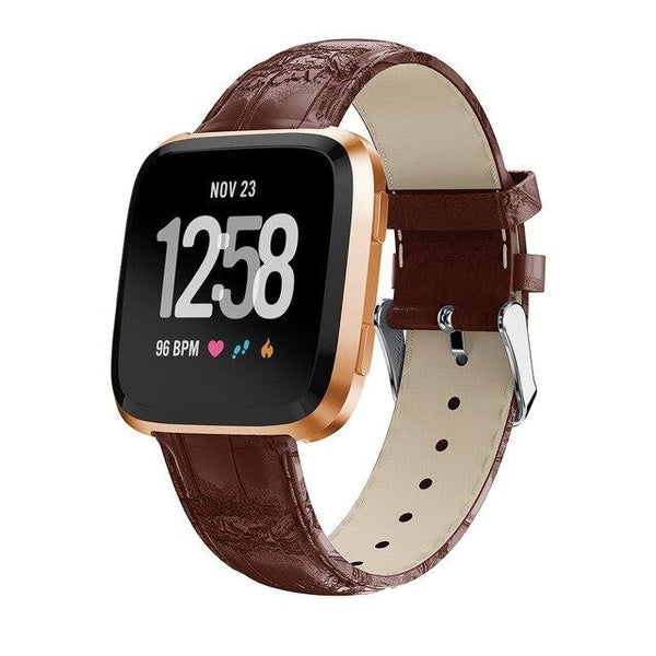 For Fitbit Versa/Versa 2/Versa Lite | Smooth Leather Band | 4 Colors Available