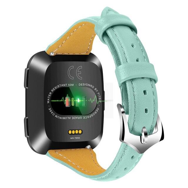 For Fitbit Versa/Versa 2/Versa Lite | Leather Band | 10 Colors Available