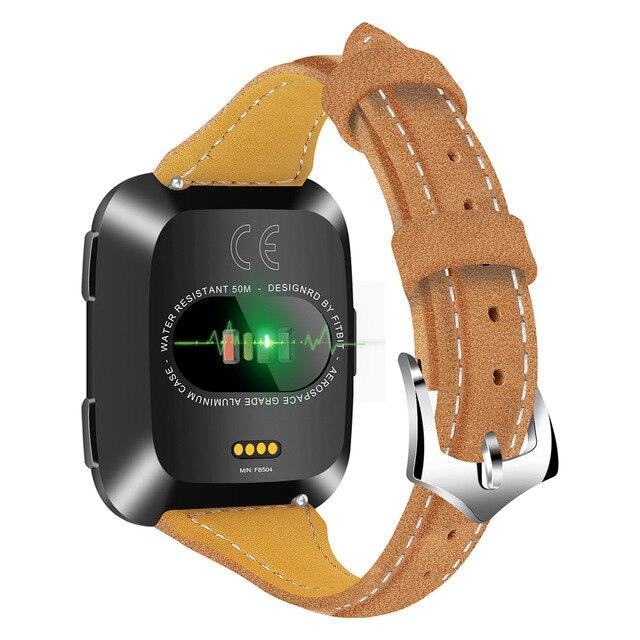 For Fitbit Versa/Versa 2/Versa Lite | Leather Band | 10 Colors Available