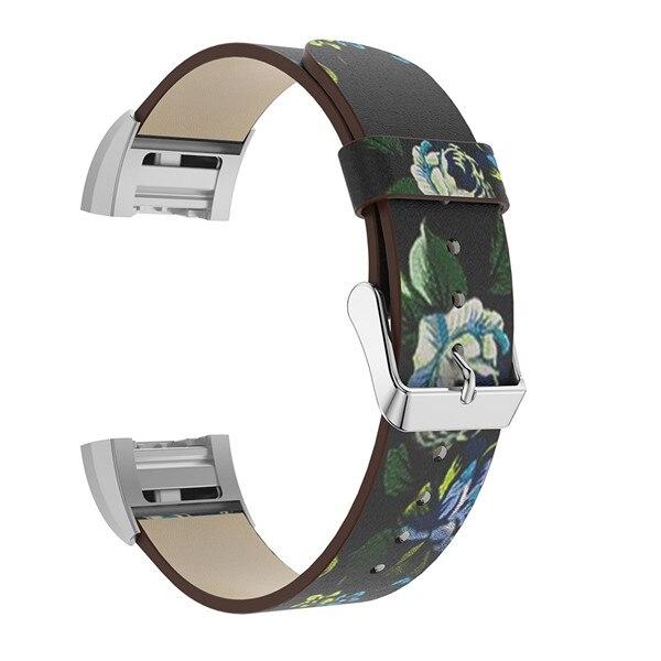 For Fitbit Charge 2 | Patterned Leather Band | 4 Colors Available