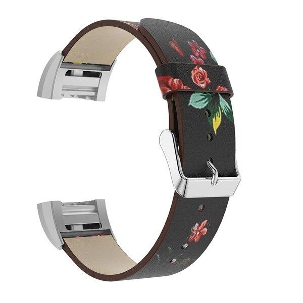 For Fitbit Charge 2 | Patterned Leather Band | 4 Colors Available