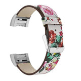 For Fitbit Charge 2 | Patterned Leather Band | 4 Colors Available