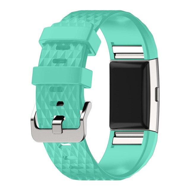 For Fitbit Charge 2 | Grained Silicone Band | 11 Colors Available