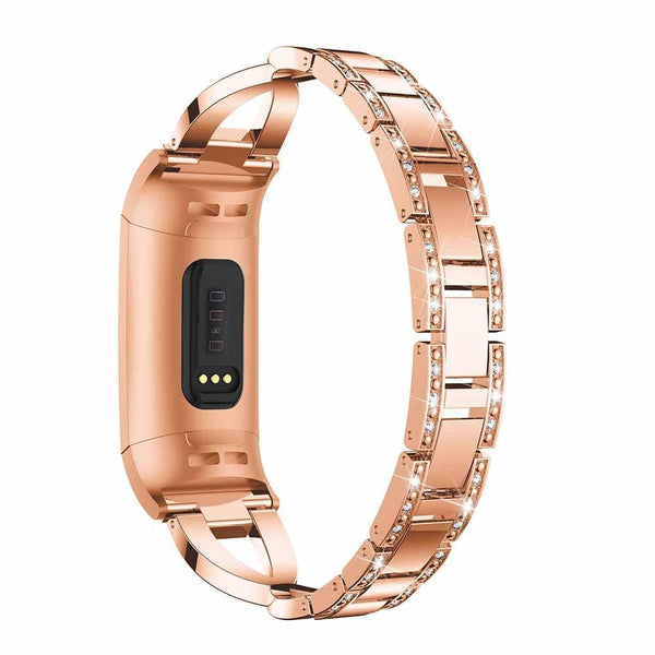 For Fitbit Charge 3 and Charge 4 | Glamorous Steel II Band | 5 Colors Available