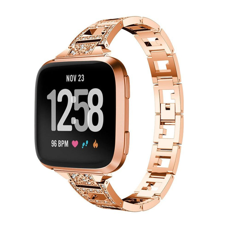 For Fitbit Versa/Versa 2/Versa Lite | Glamorous Steel Band II | 4 Colors Available