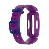 For Fitbit Ace 3 | Dark Purple (Blue Clasp) Plain Silicone Band