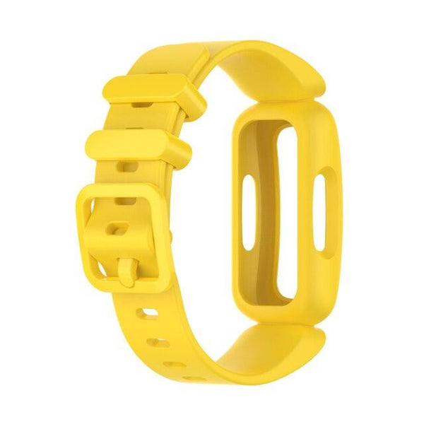 For Fitbit Ace 3 | Yellow Plain Silicone Band