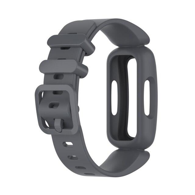 For Fitbit Ace 3 | Grey Plain Silicone Band