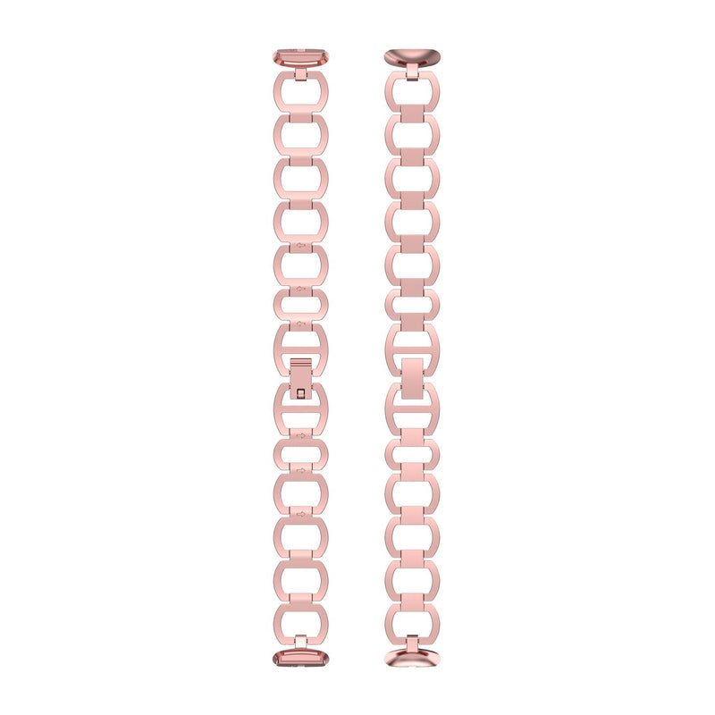 For Fitbit Luxe | Glamorous Steel Band | Rose Pink