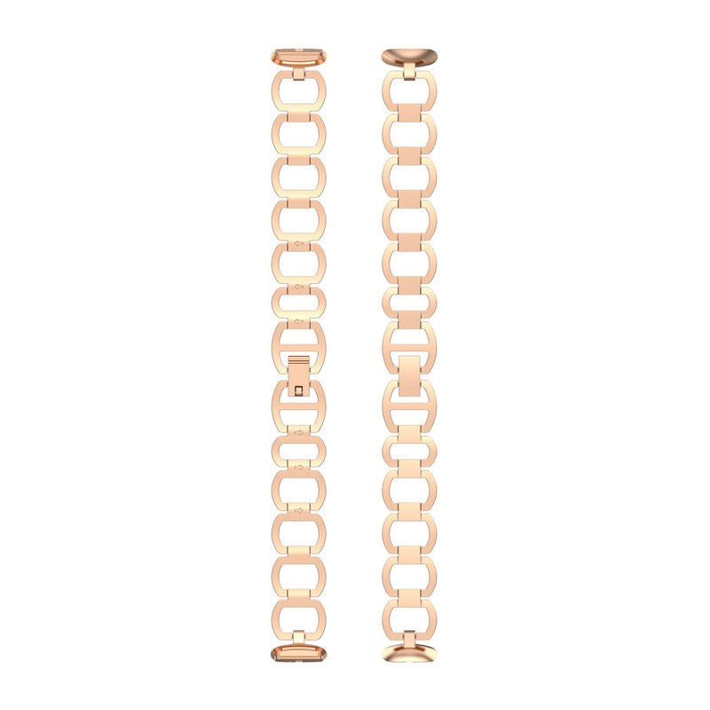 For Fitbit Luxe | Glamorous Steel Band | Rose Gold