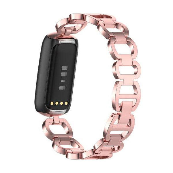 For Fitbit Luxe | Glamorous Steel Band | Rose Pink