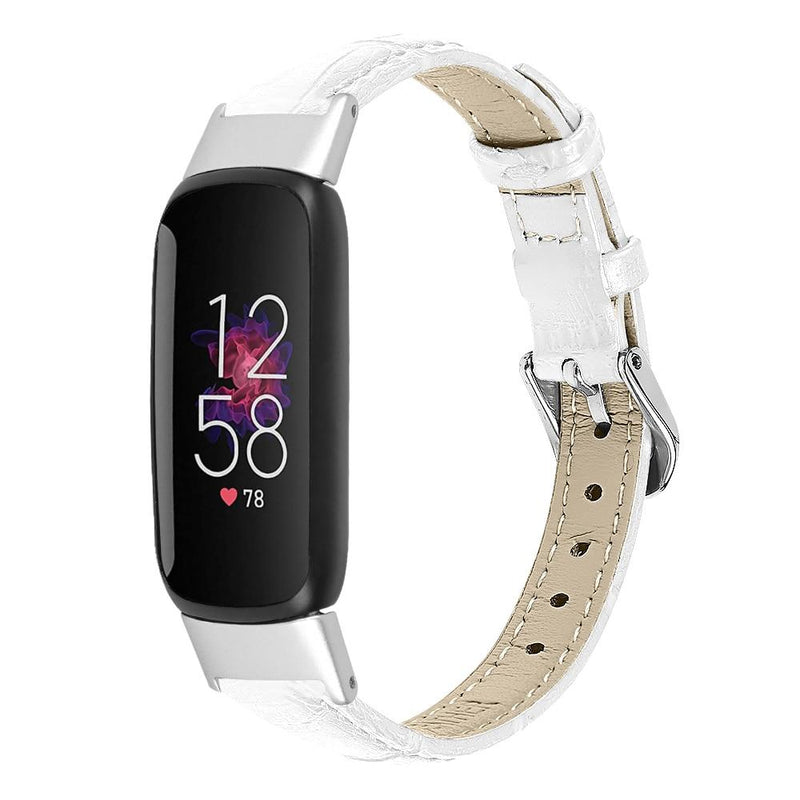 For Fitbit Luxe | Premium Leather Band | White