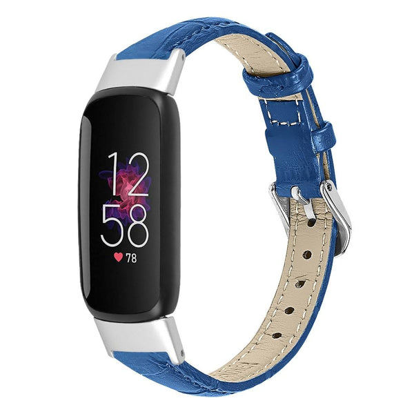 For Fitbit Luxe | Premium Leather Band | Blue