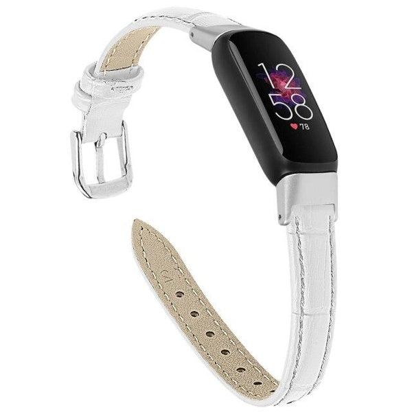 For Fitbit Luxe | Premium Leather Band | White