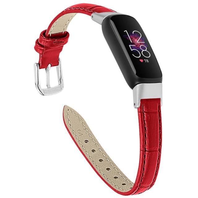 For Fitbit Luxe | Premium Leather Band | Red