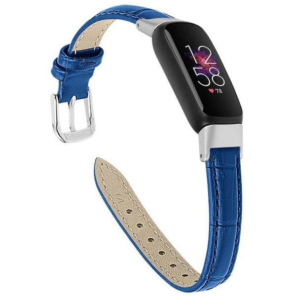 For Fitbit Luxe | Premium Leather Band | Blue