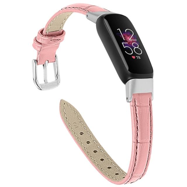 For Fitbit Luxe | Premium Leather Band | Pink – FitBands™