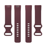 For Fitbit Charge 5 & Fitbit Charge 6 | Red Wine Silicone Band