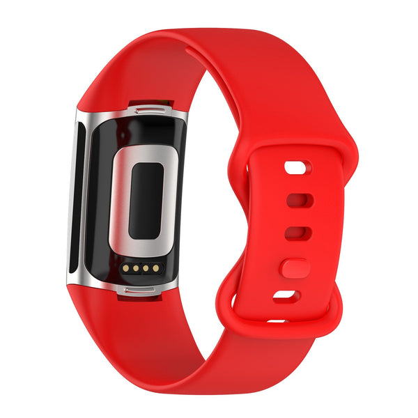 For Fitbit Charge 5 & Fitbit Charge 6 | Red Silicone Band