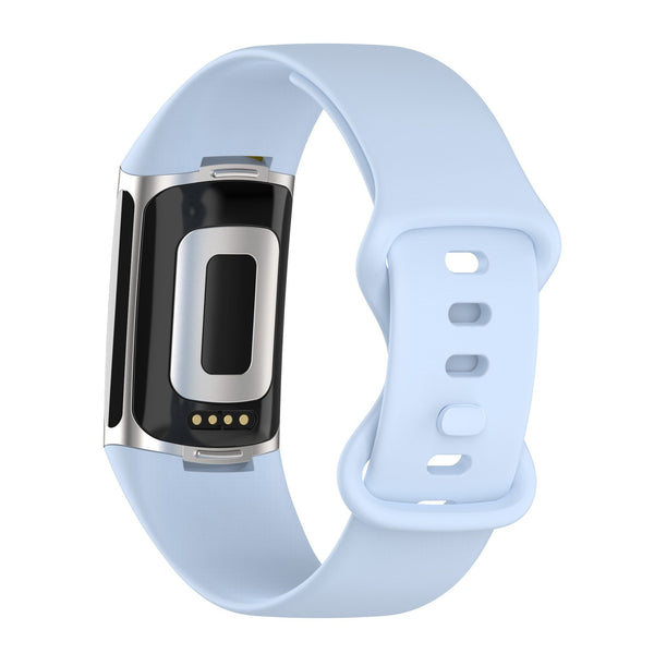 For Fitbit Charge 5 | Light Blue Silicone Band