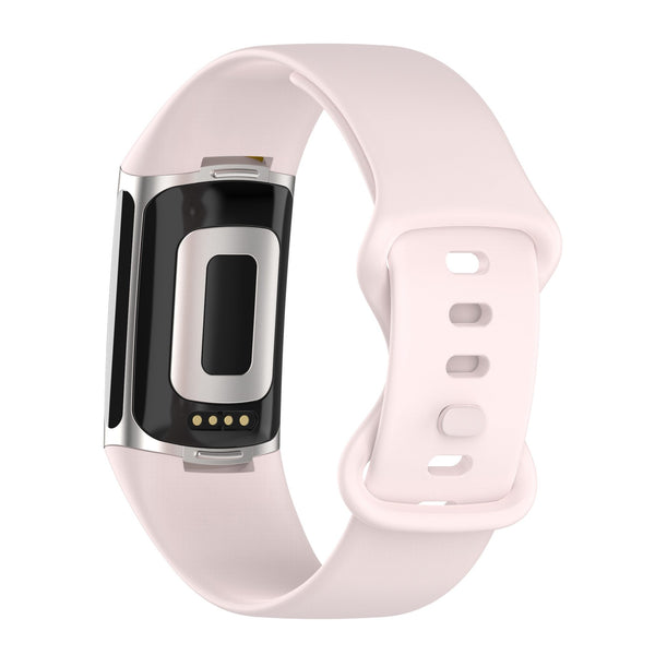 For Fitbit Charge 5 & Fitbit Charge 6 | Light Pink Silicone Band