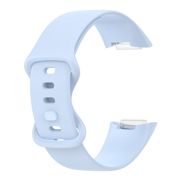 For Fitbit Charge 5 & Fitbit Charge 6 | Light Blue Silicone For Fitbit Charge 5 & Fitbit Charge 6 | Light Blue Silicone