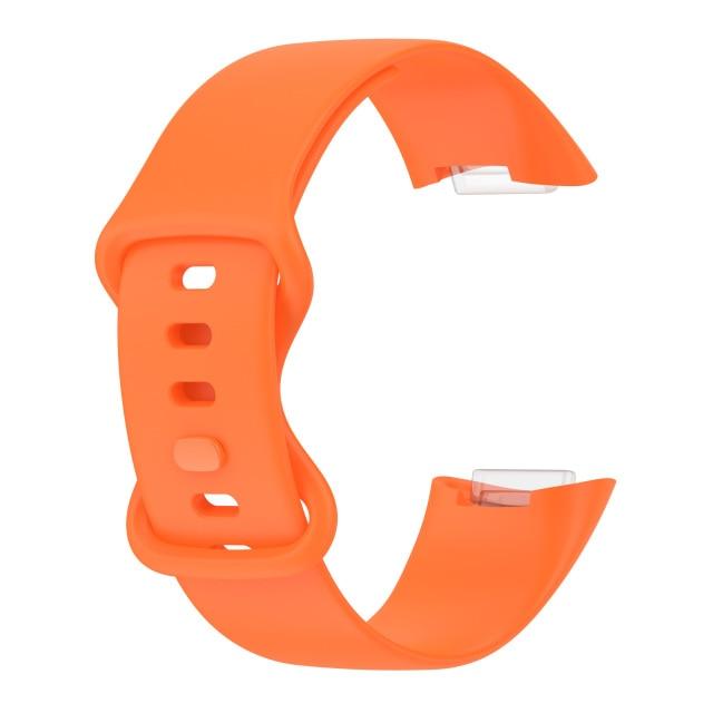 For Fitbit Charge 5 & Fitbit Charge 6 | Orange Silicone Band