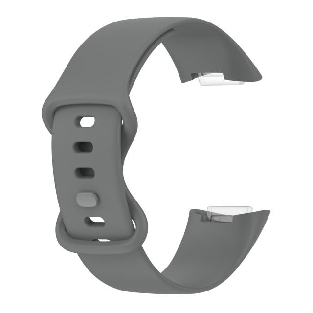For Fitbit Charge 5 & Fitbit Charge 6 | Grey Silicone Band