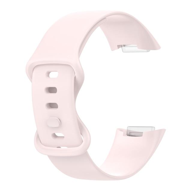 For Fitbit Charge 5 & Fitbit Charge 6 | Light Pink Silicone Band