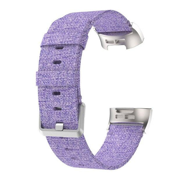 For Fitbit Charge 5 | Purple Woven Canvas Band
