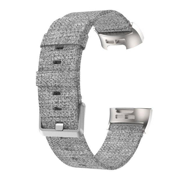 For Fitbit Charge 5 & Fitbit Charge 6 | Grey Woven Canvas Band